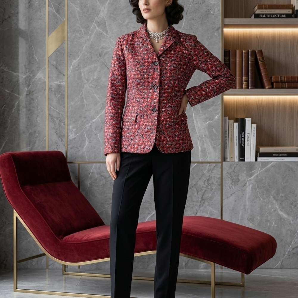 Marni Red and Black Patterned Fabric